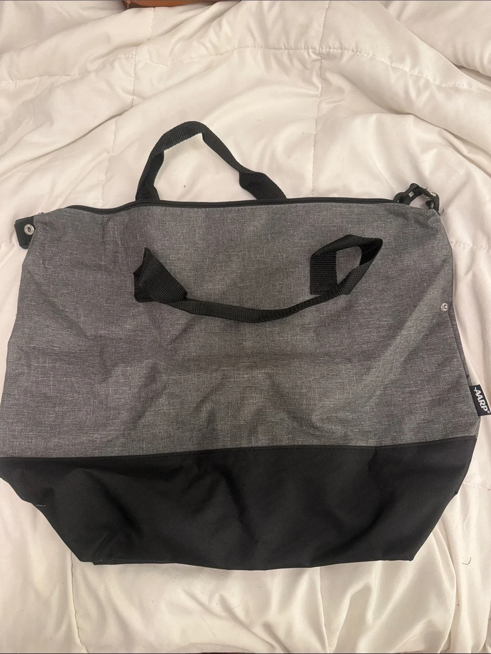Men’s Gray & Black Travel Duffel Bag - Unbranded